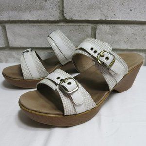 Dansko Leather Strap Buckle Slide Sandals Women's Footwear Comfort Shoes Sz 41
